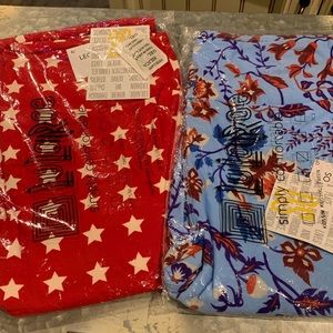 LuLaRoe OS leggings. I believe they are from the Americana collection.